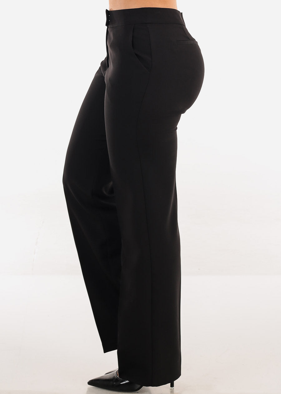 Butt Lift Black High Waisted Bootcut Dress Pants