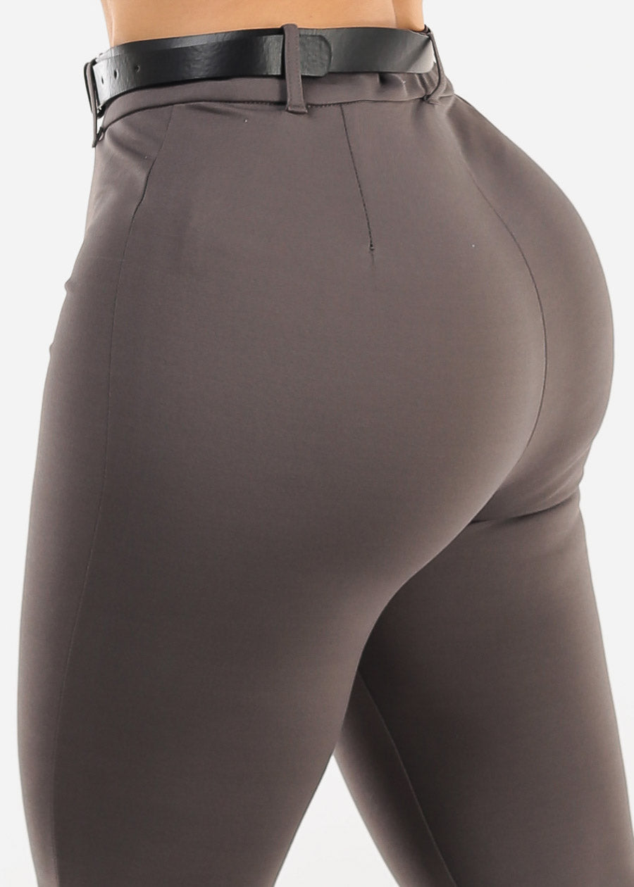 Butt Lift Stretch Bootcut Dress Pants Charcoal