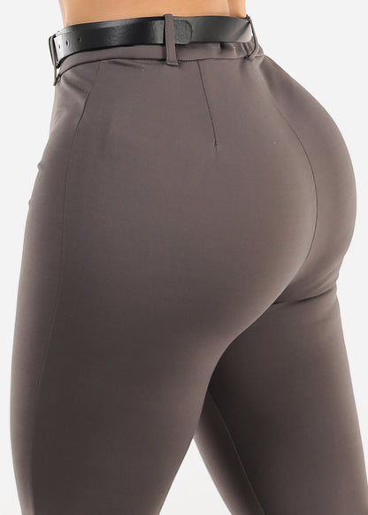 Butt Lift Stretch Bootcut Dress Pants Charcoal