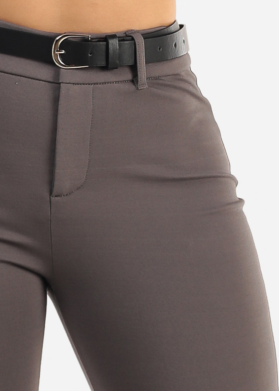Butt Lift Stretch Bootcut Dress Pants Charcoal