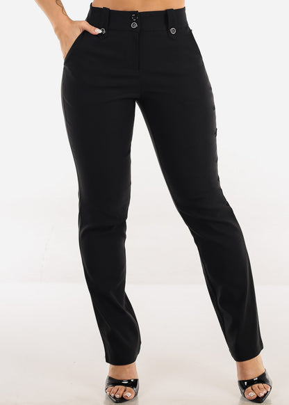 Butt lift Super High Waist Black Stretchy Bootcut Dress Pants