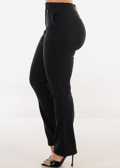 Butt lift Super High Waist Black Stretchy Bootcut Dress Pants