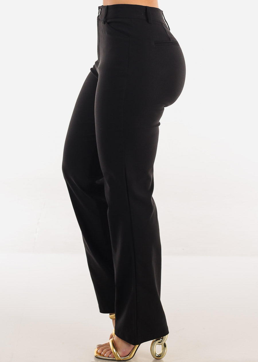 Butt lift Super High Waist Stretch Bootcut Dress Pants Black