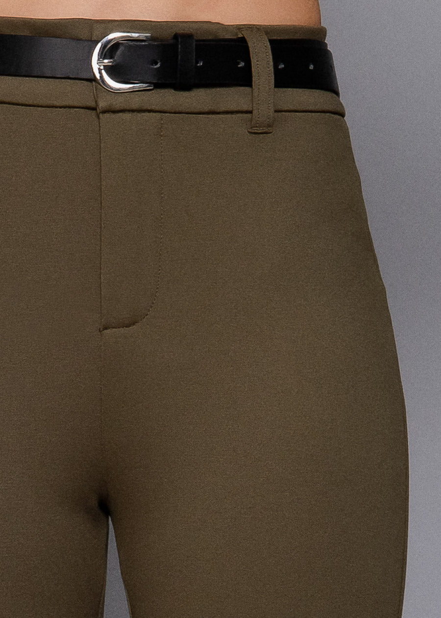 Butt Lift Stretch Bootcut Dress Pants Olive