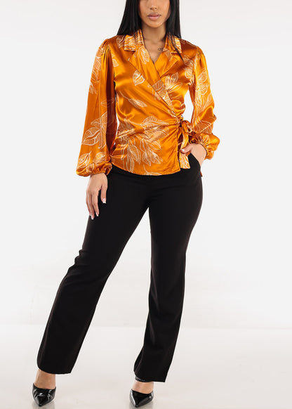 Butt Lift High Waist Bootcut Dress Pants Black