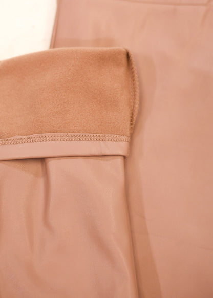Butt Lifting High Waist Vegan Leather Skinny Pants Mauve