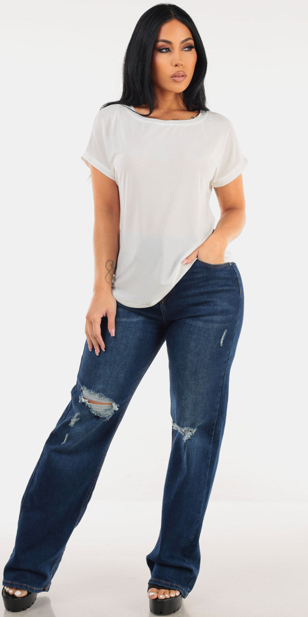 White Butt Lift Denim Set