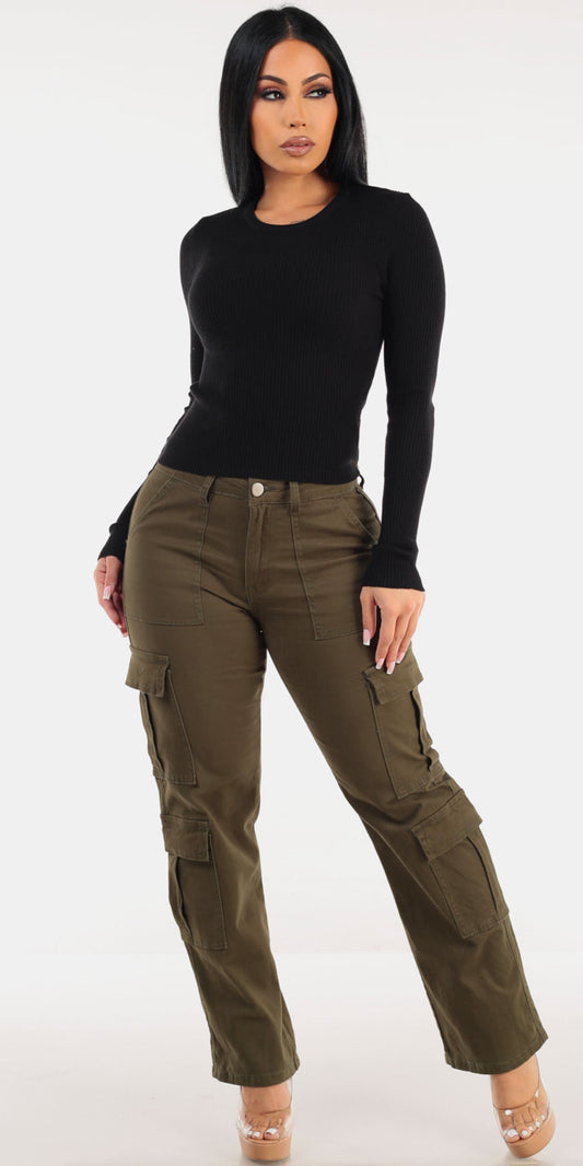 Black Butt Lift Cargo Outfit