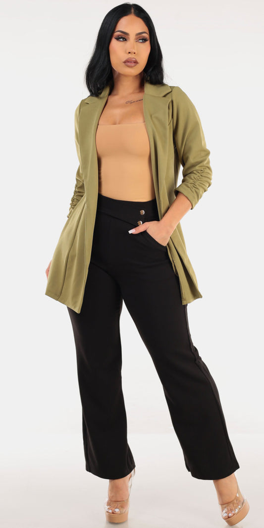 Formal Olive Black Pants Trio