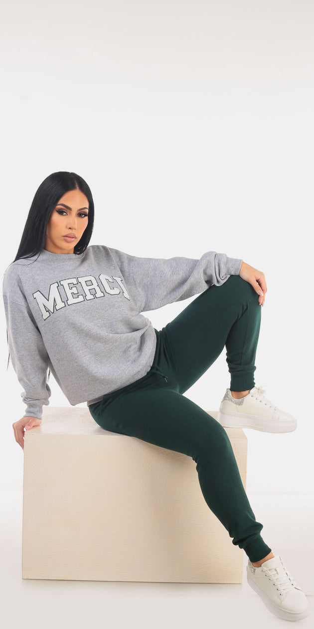 Merci Sweatshirt & Joggers Combo