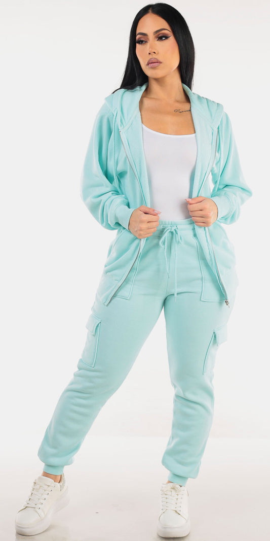 Aqua Fleece Cargo Trio