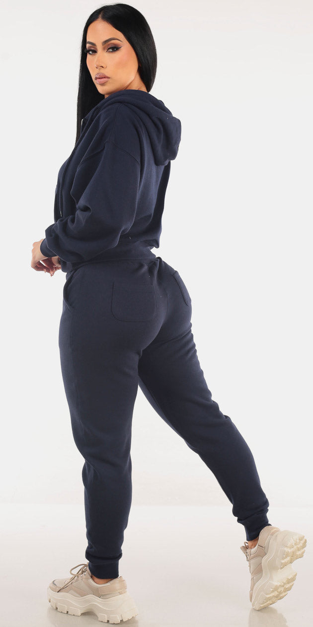 Navy Fleece Jogger Combo