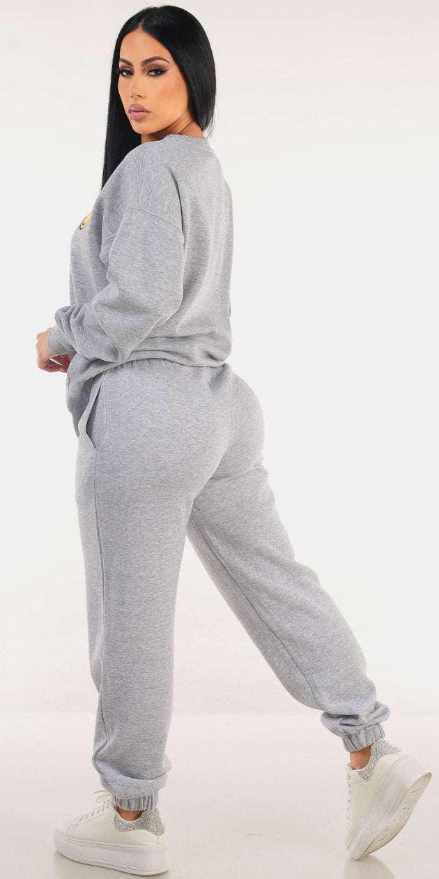 Grey Fleece Jogger Combo