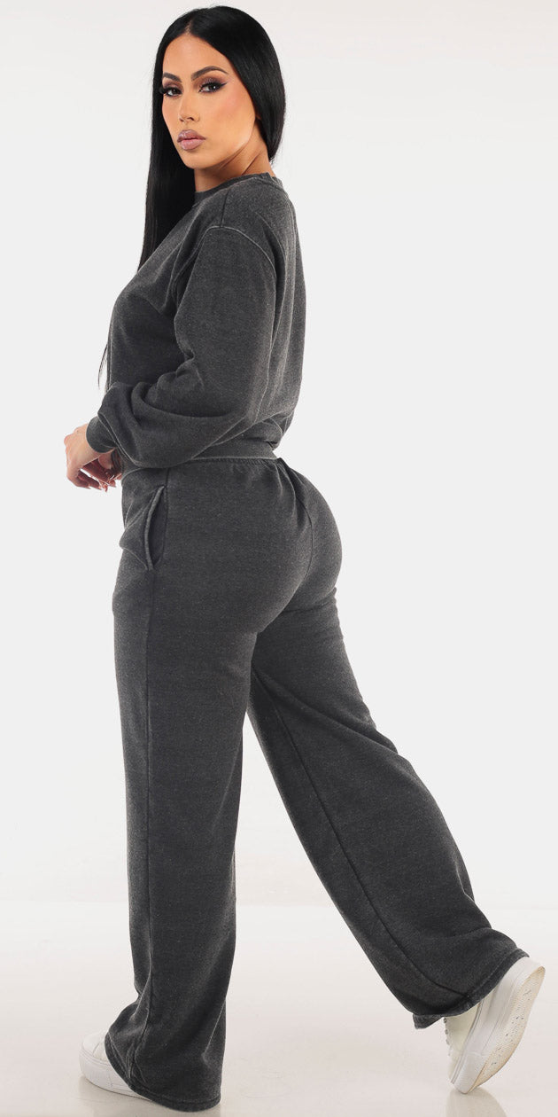 Charcoal Fleece Pants Combo