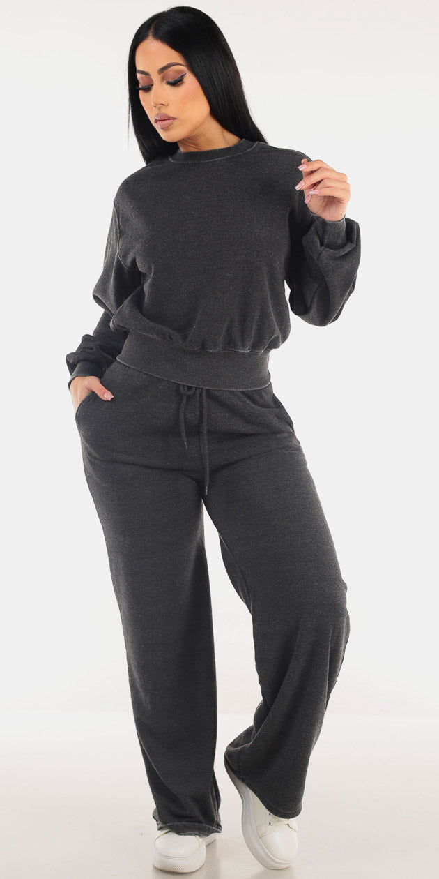 Charcoal Fleece Pants Combo