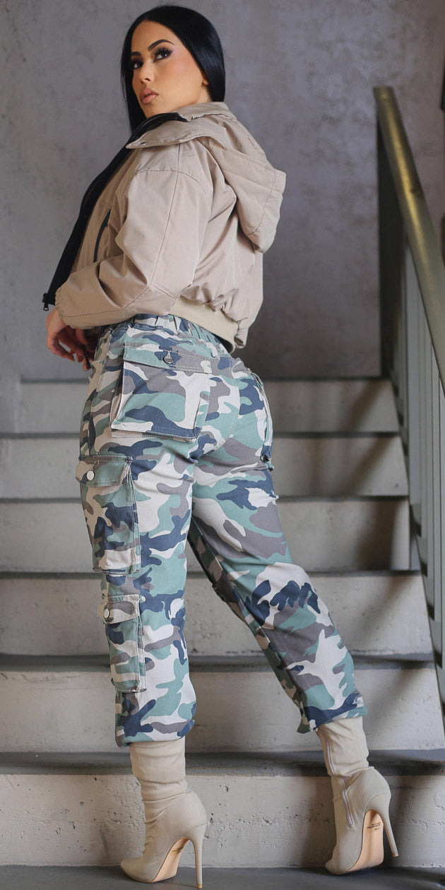 Khaki Camo Jogger Trio