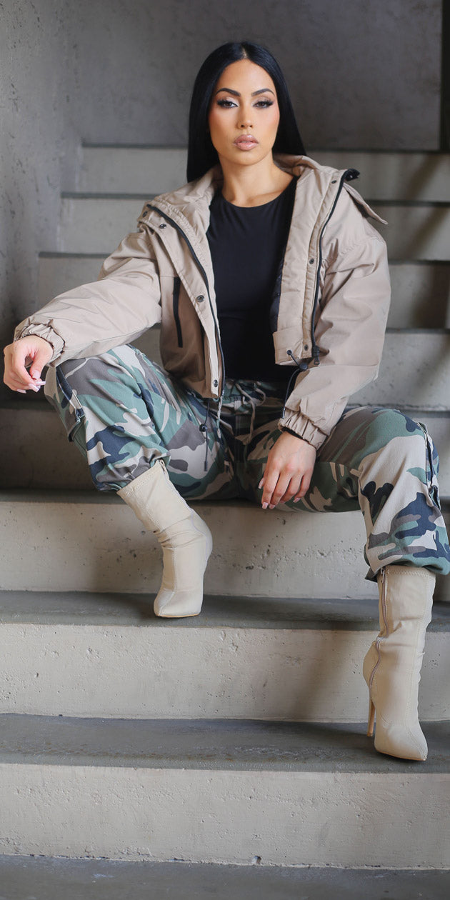 Khaki Camo Jogger Trio