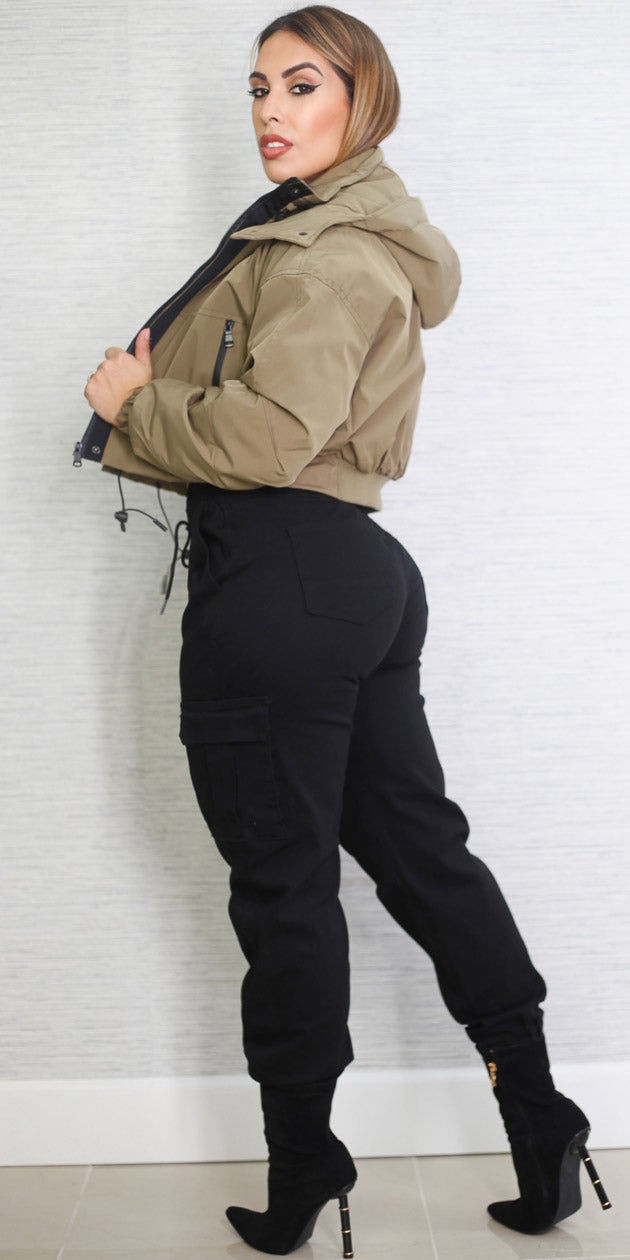 Puffer Black Cargo Jogger Trio