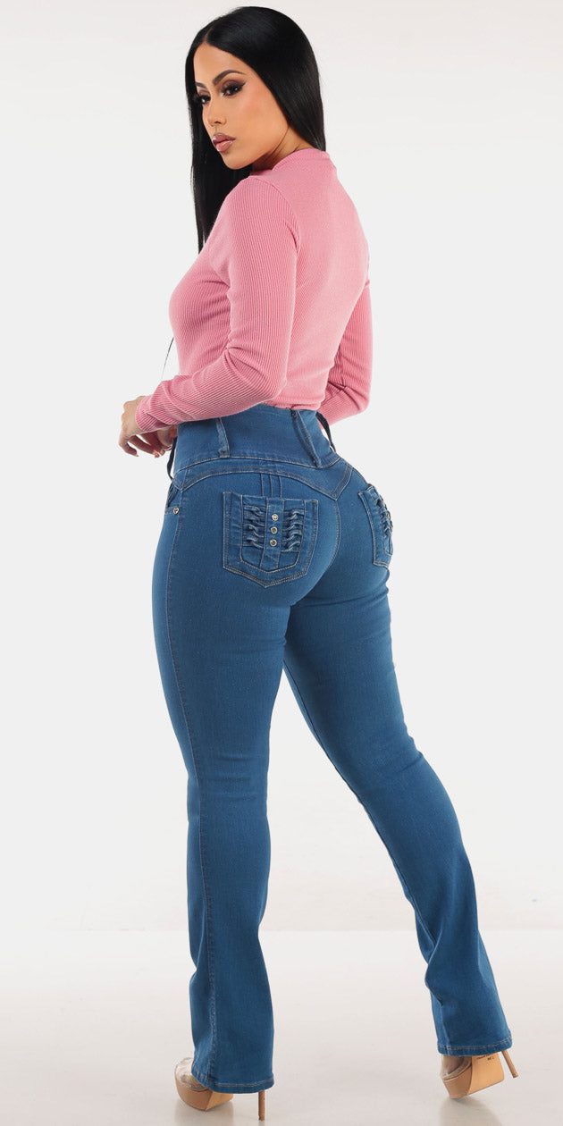 Pink Butt Lift Bootcut Outfit