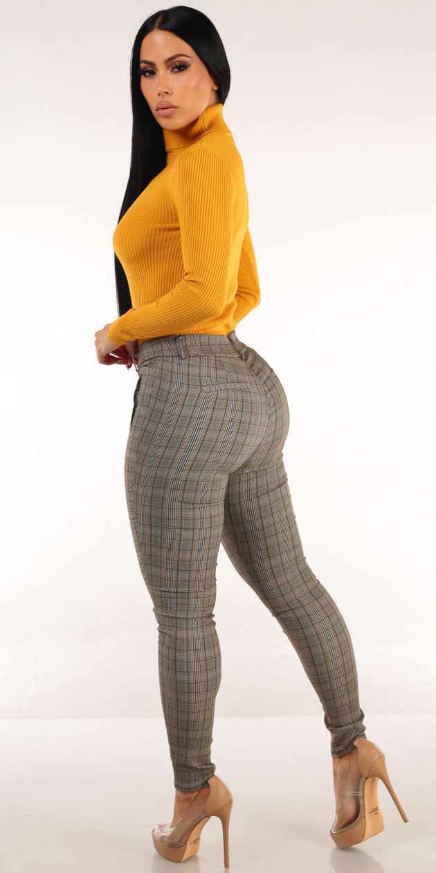 Wine Levantacola Plaid Pants Trio