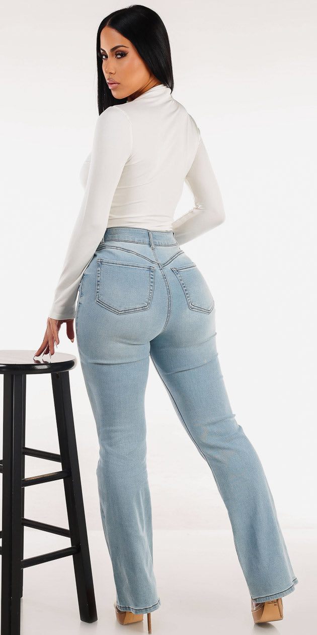 Black Butt Lift Bootcut Denim Trio