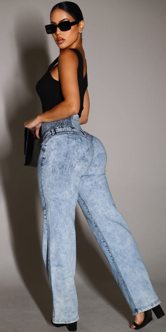 Knit Butt Lift Denim Look