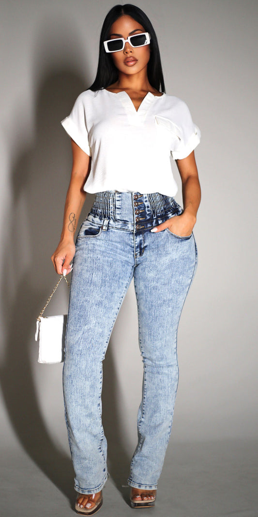 Cream Levantacola Bootcut Denim Combo