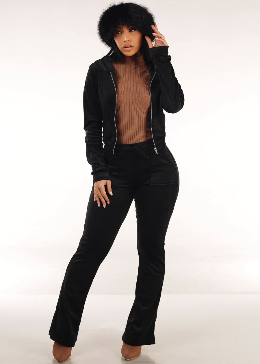 Long Sleeve Turtleneck Sweater Bodysuit Dark Taupe