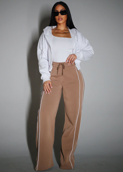 Cropped White Fleece Zip Up Hoodie