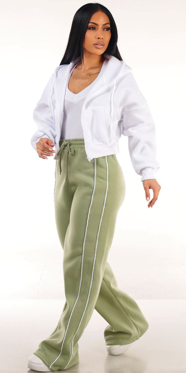 Fleece Vneck Sweatpants Trio