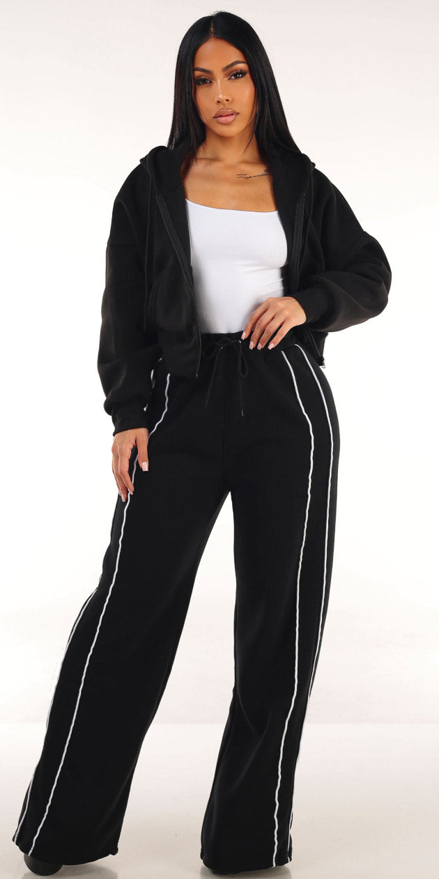 Black Fleece Sweatpants Trio