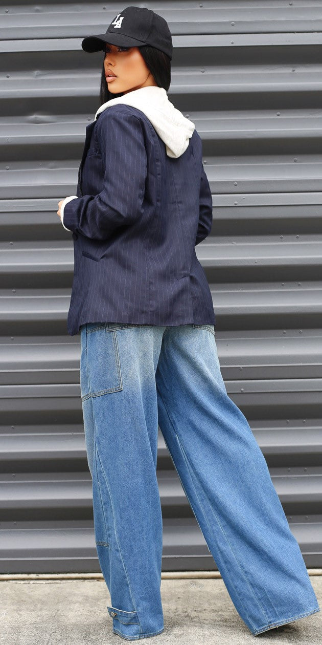 Stripe White Denim Trio