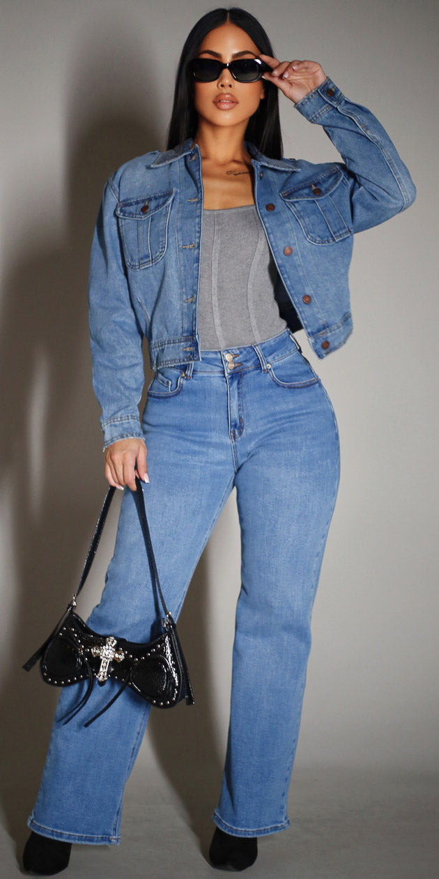 Denim Grey Butt Lift Jeans Trio