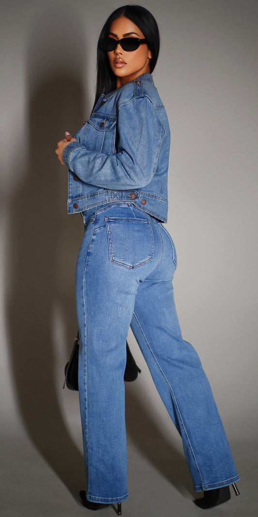 Denim Grey Butt Lift Jeans Trio
