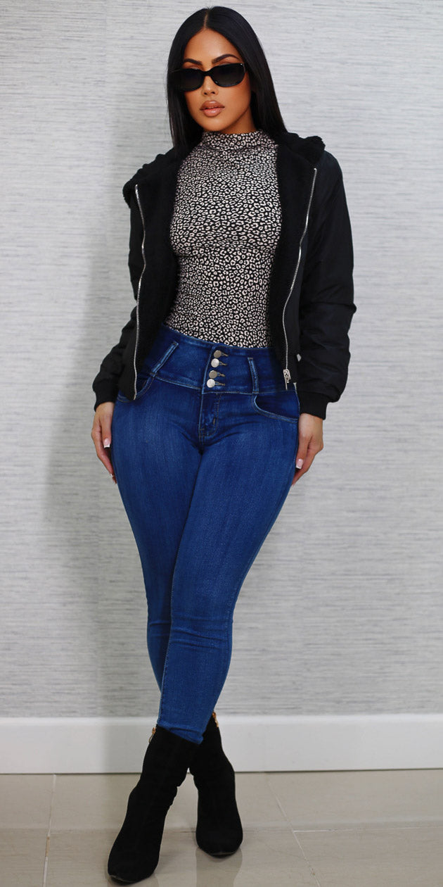 Fur Print Levantacola Denim Trio