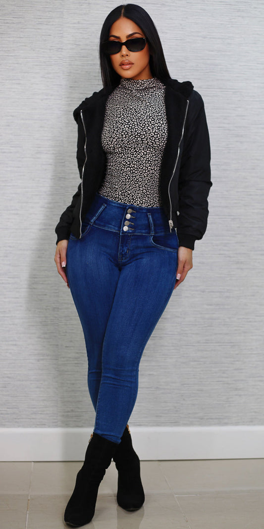 Fur Print Levantacola Denim Trio