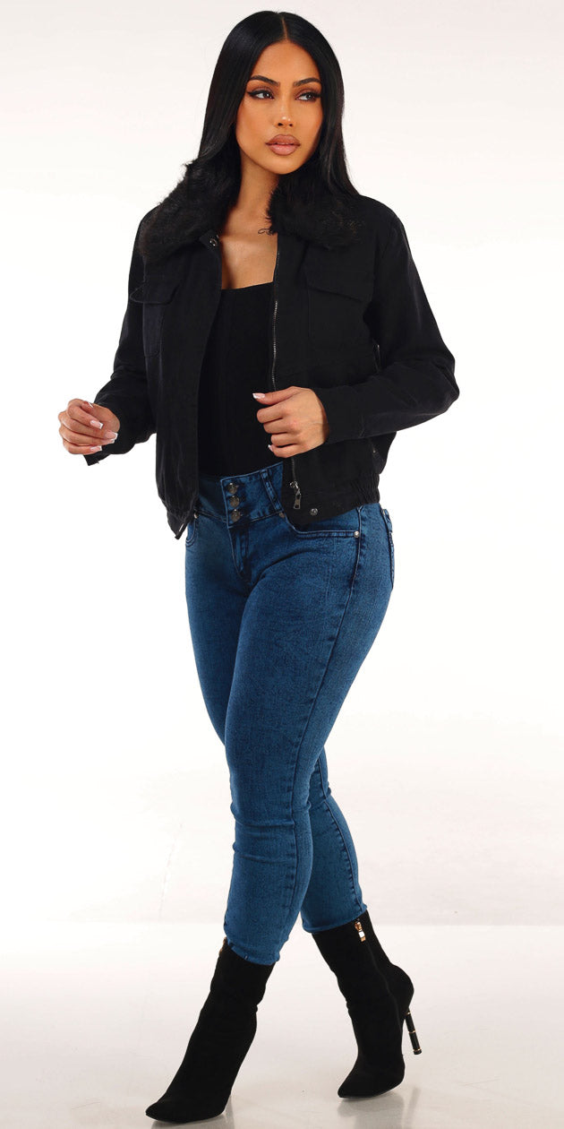 Cotton Black Levantacola Skinnies Trio