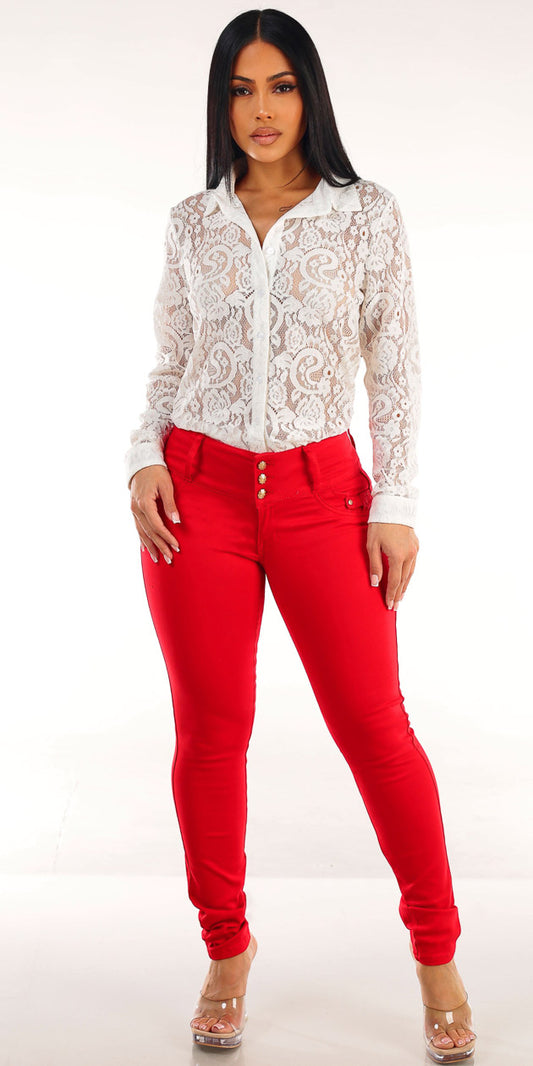 Lace Levantacola Denim Look