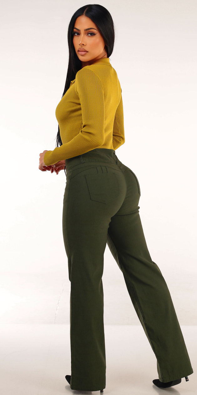 Knit Levantacola Wide Leg Pants Set