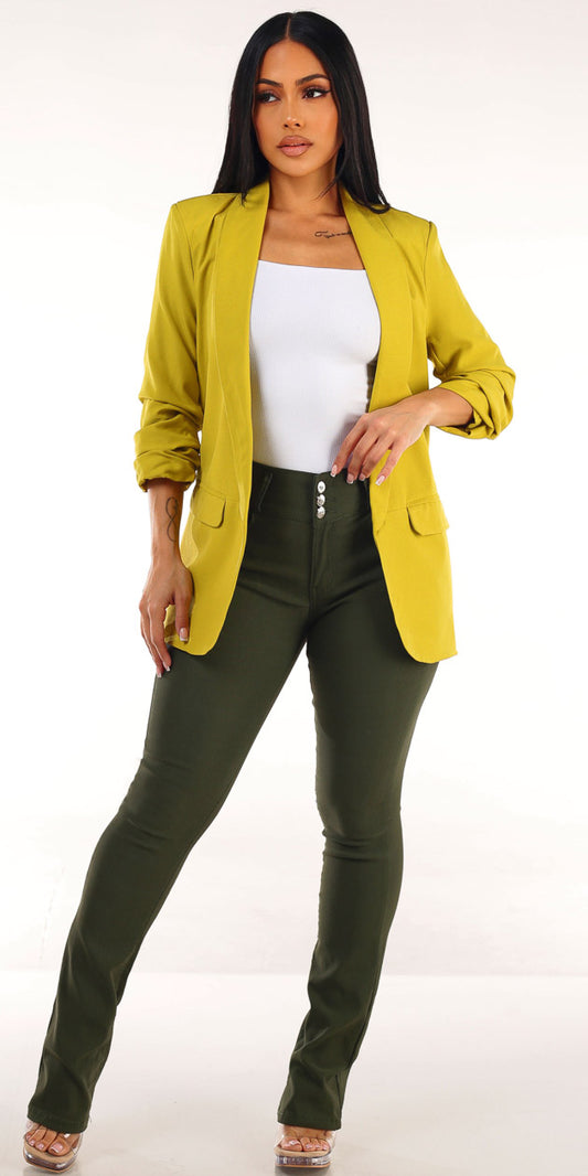 Lime Levantacola Bootcut Pants Trio