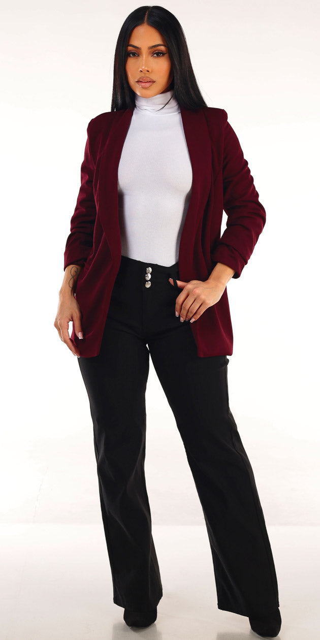 Wine Levantacola Wide Pants Trio