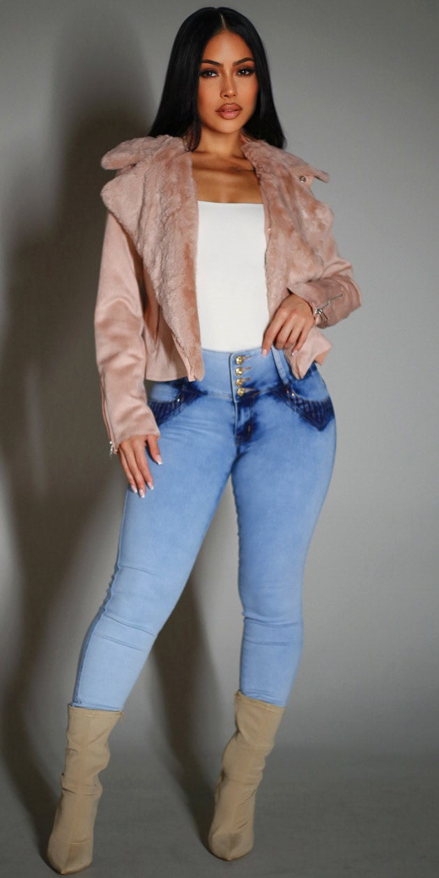 Suede White Levantacola Skinnies Trio