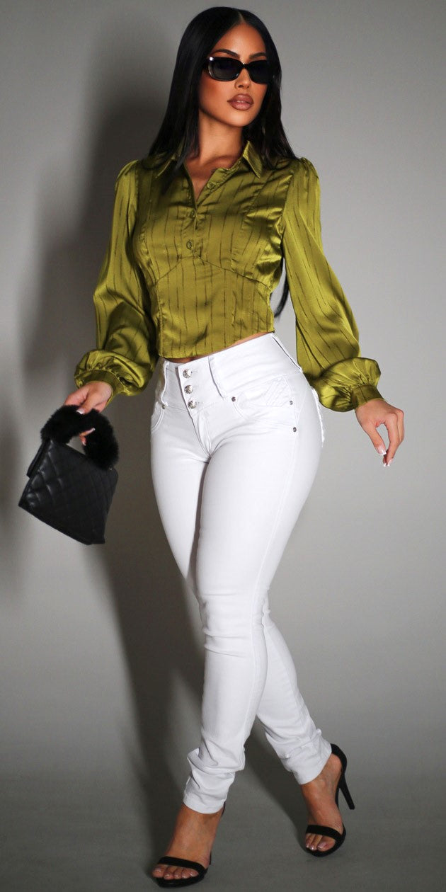 Olive Levantacola Denim Look