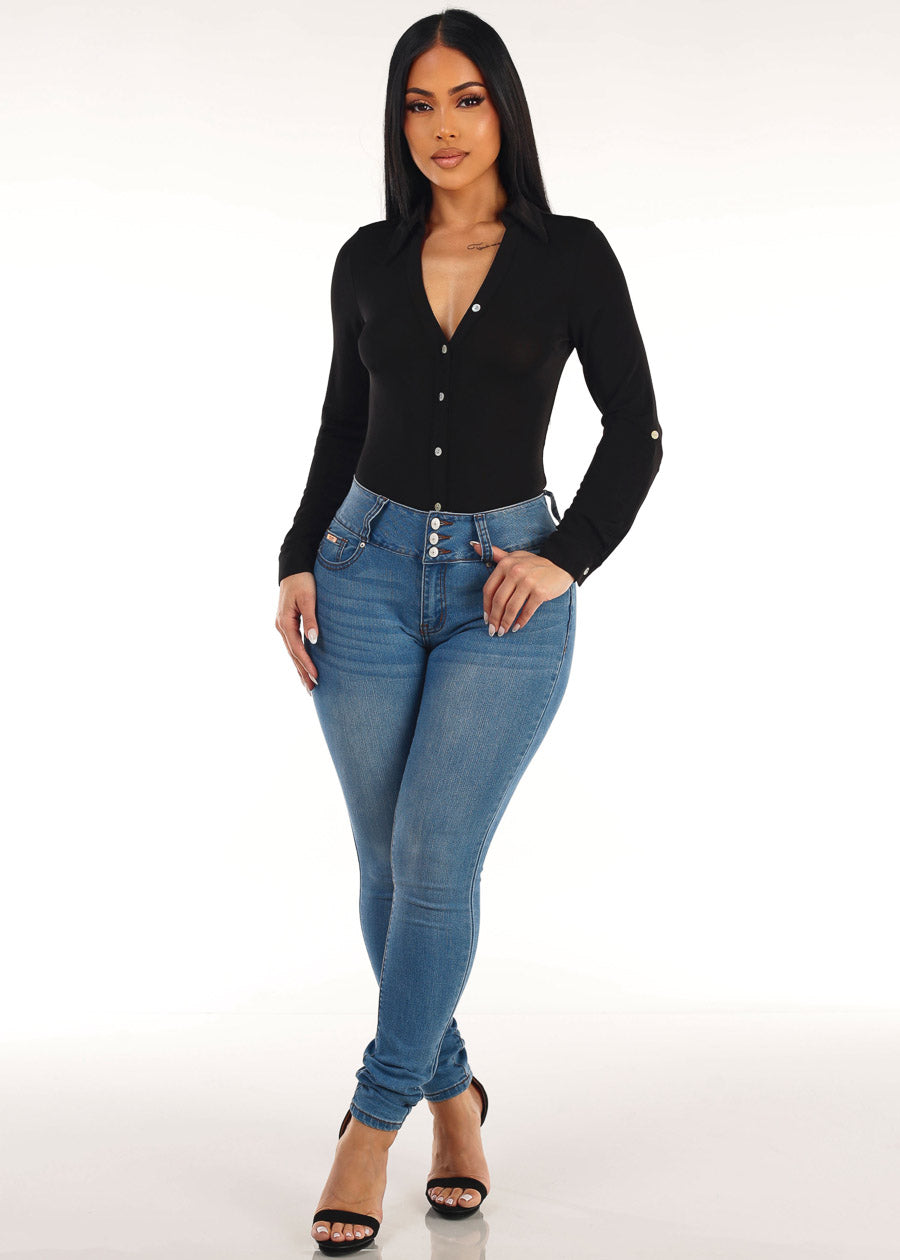 Black Butt Lift Denim Combo