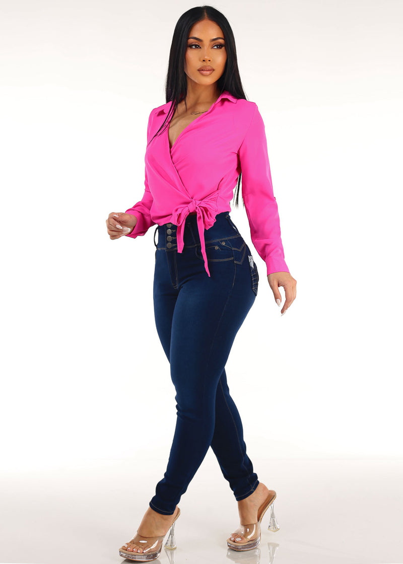 Pink Butt Lift Denim Combo