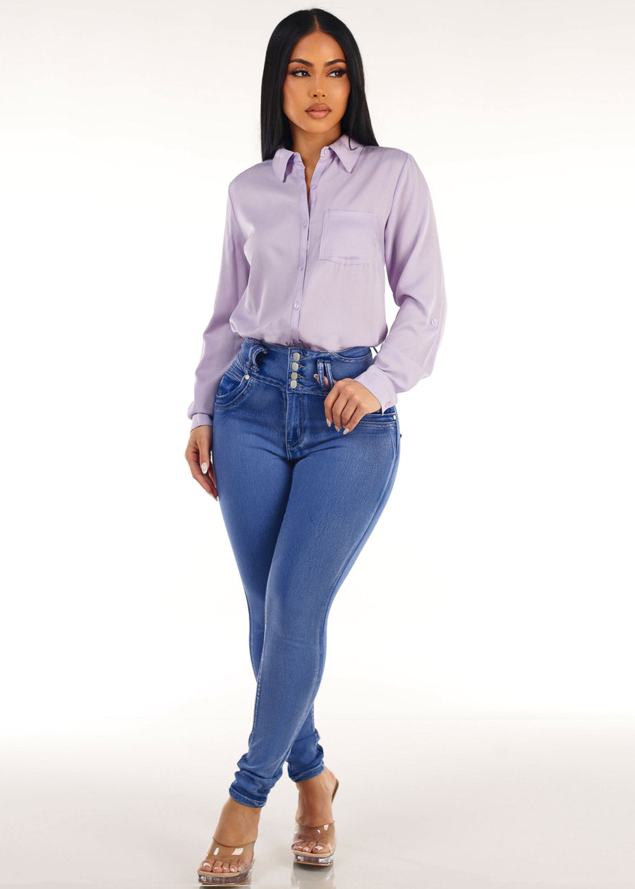 Lilac Butt Lift Denim Set