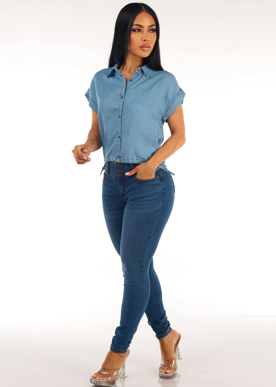 Denim Butt Lift Skinnies Look