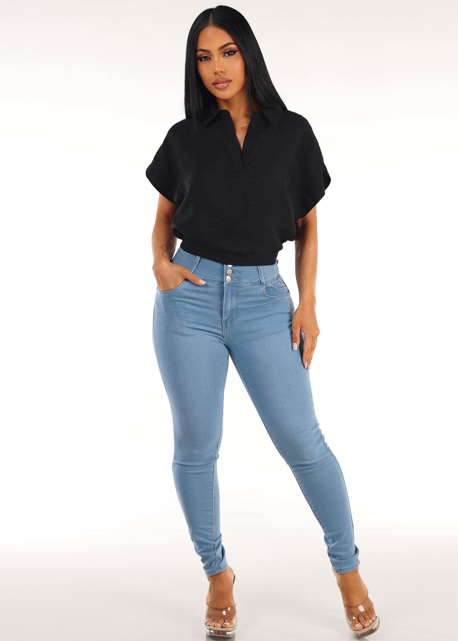 Black Butt Lift Skinnies Set