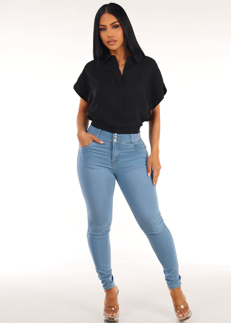Black Butt Lift Skinnies Set