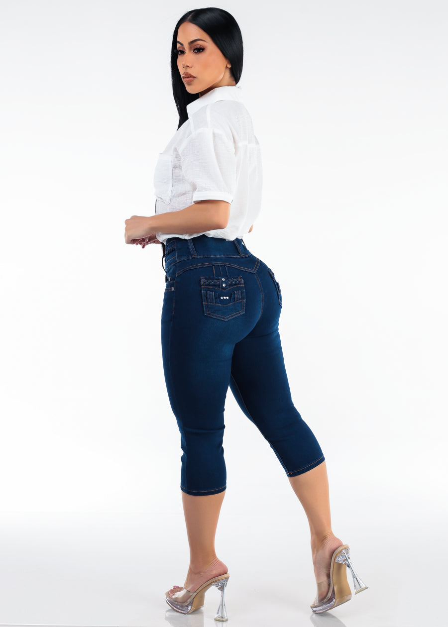 White Levantacola Capris Set